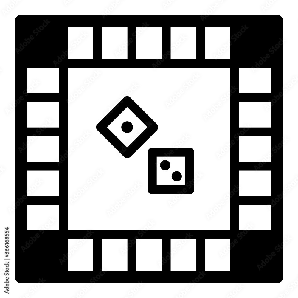 Monopoly Game Flat Icon Isolated On White Background Monopoly Game Flat Icon Isolated On White Background