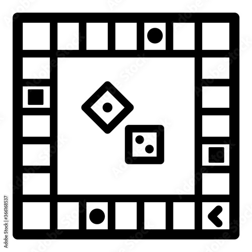 Monopoly Game Flat Icon Isolated On White Background
