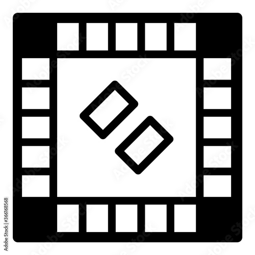 Monopoly Game Flat Icon Isolated On White Background