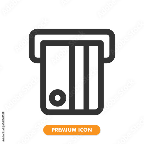 atm machine icon isolated on white background. for your web site design, logo, app, UI. Vector graphics illustration and editable stroke. EPS 10.