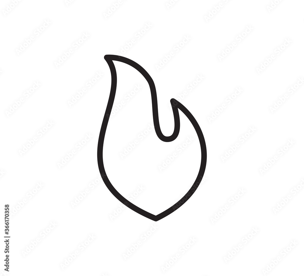 Fire icon vector logo design template Fire icon vector logo design template