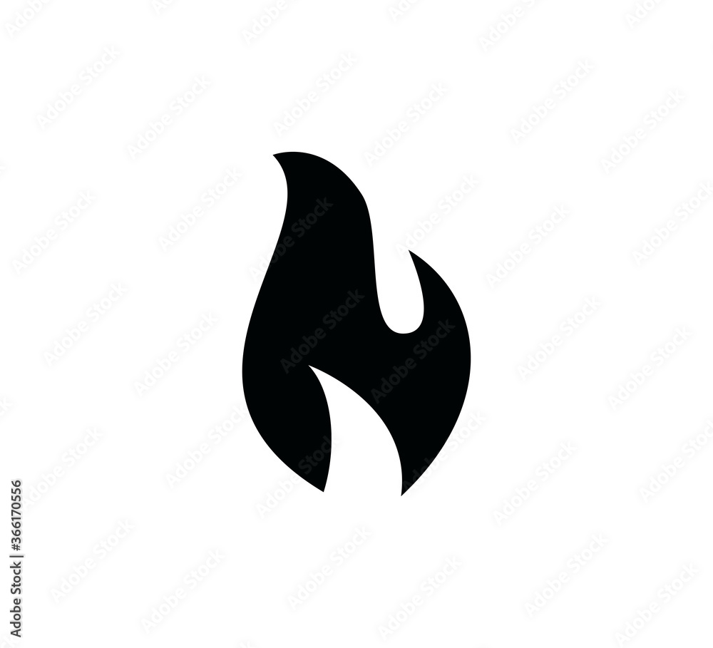 Fire icon vector logo design template Fire icon vector logo design template