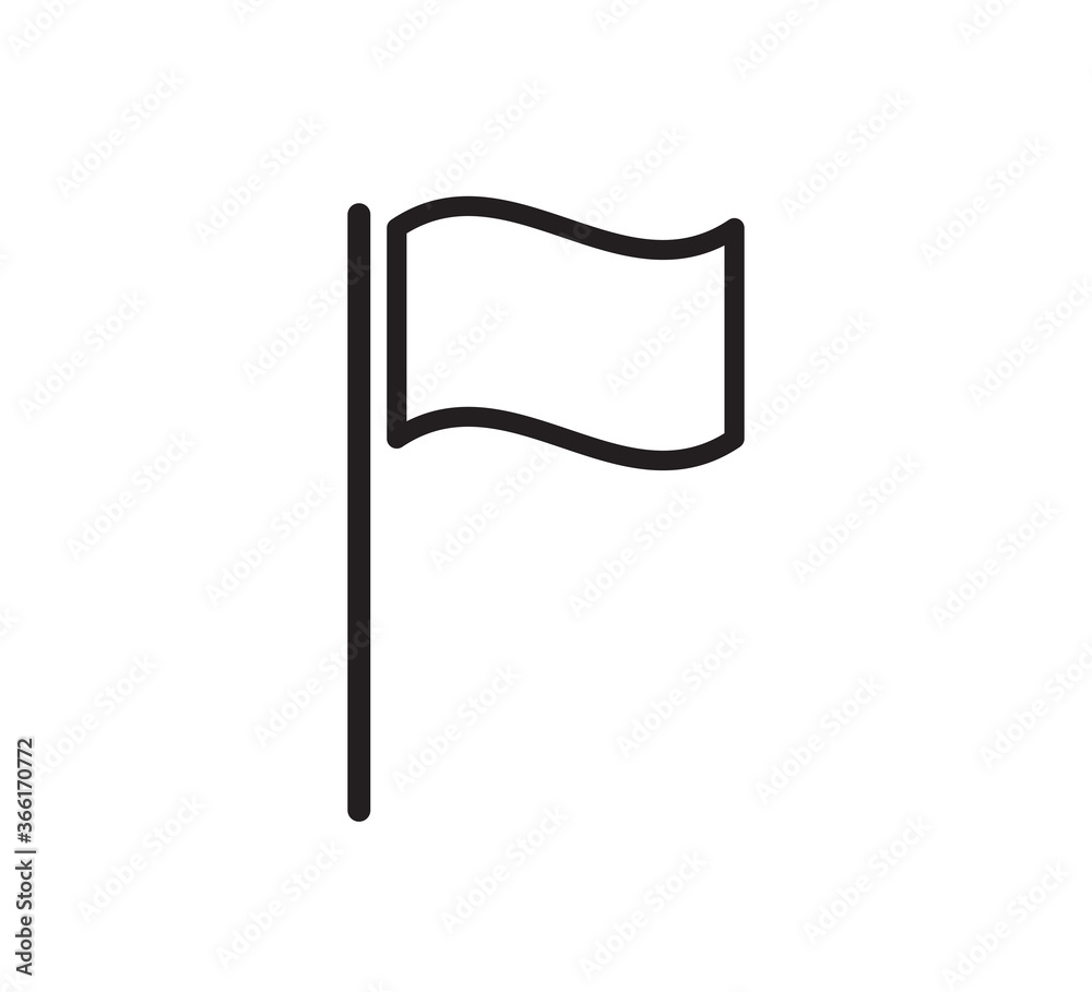 Flag icon vector logo design template Flag icon vector logo design template