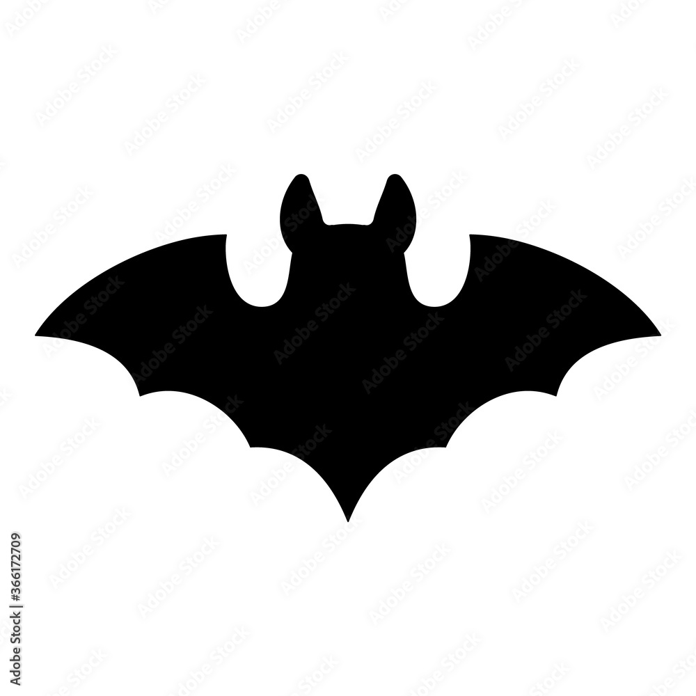 Bat Flat Icon Isolated On White Background