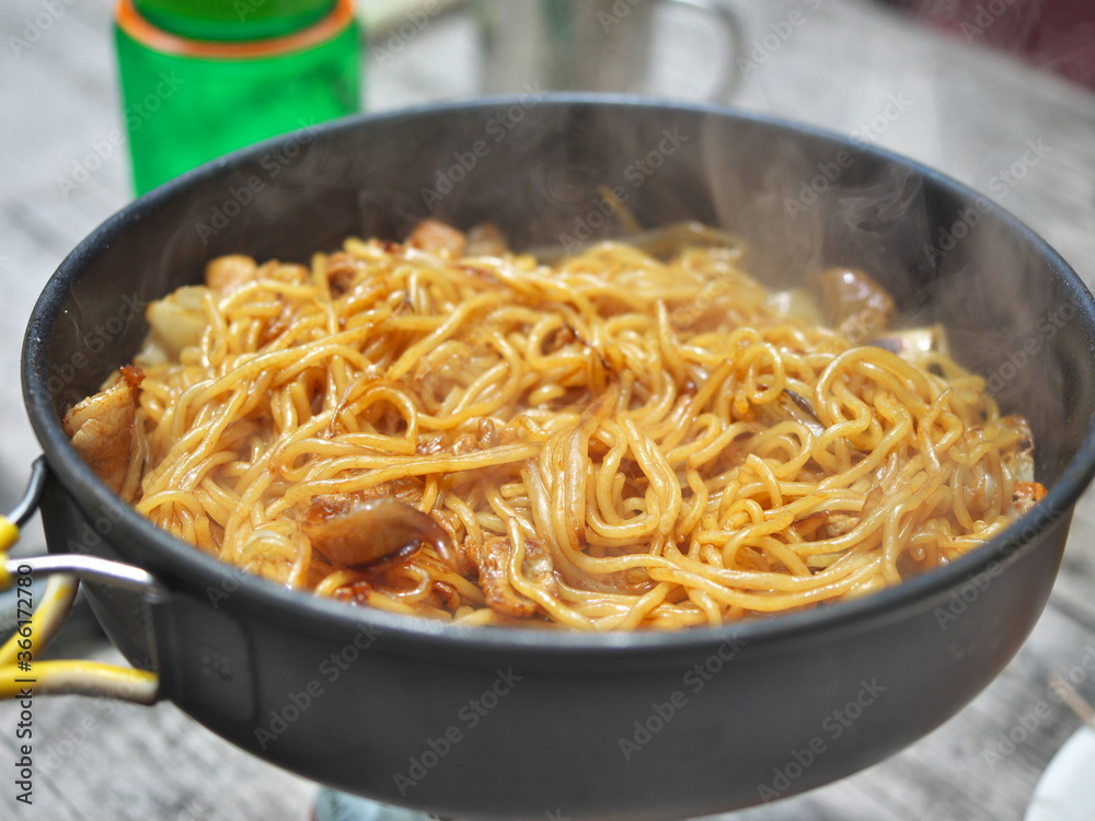 登山で作る焼きそば 登山で作る焼きそば
