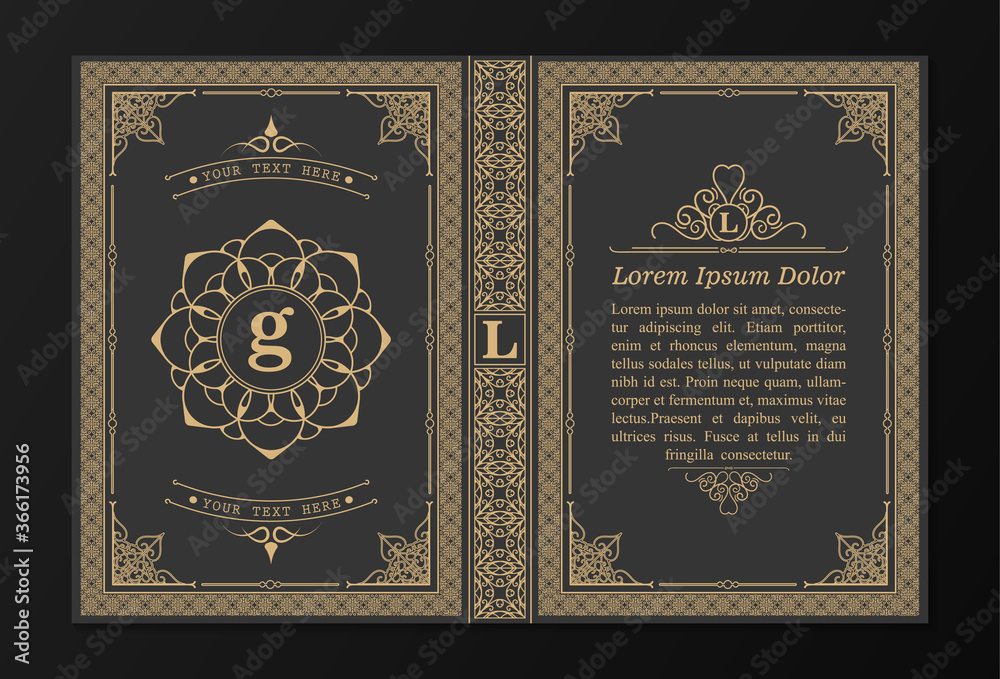 Fototapeta premium ornamental book cover design