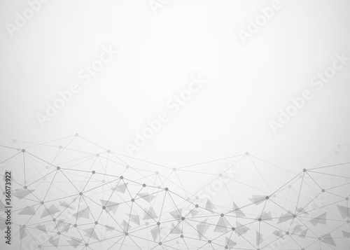 Abstract technology background. Polygonal with connecting dots and lines. Data and technology concept  network connection