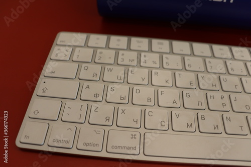 laptop keyboard on office table