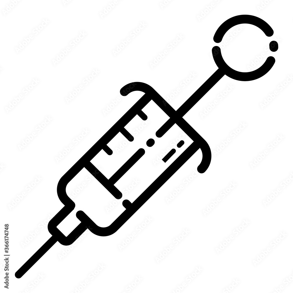 Syringe Vaccine Flat Icon Isolated On White Background Syringe Vaccine Flat Icon Isolated On White Background