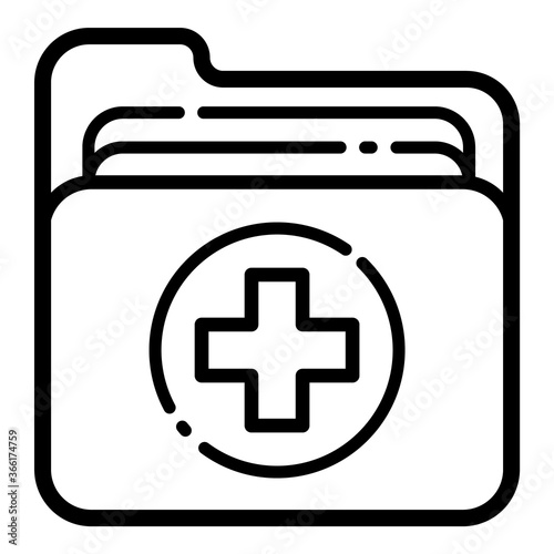 Outpatient Card Flat Icon Isolated On White Background
