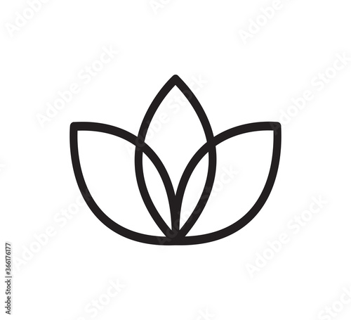 Flower icon vector logo design template