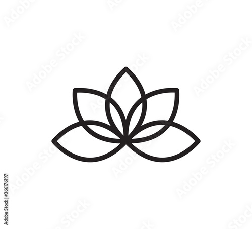 Flower icon vector logo design template
