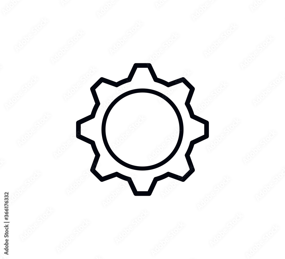 Gear icon vector logo design template Gear icon vector logo design template