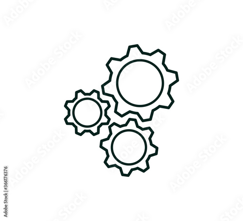 Gear icon vector logo design template