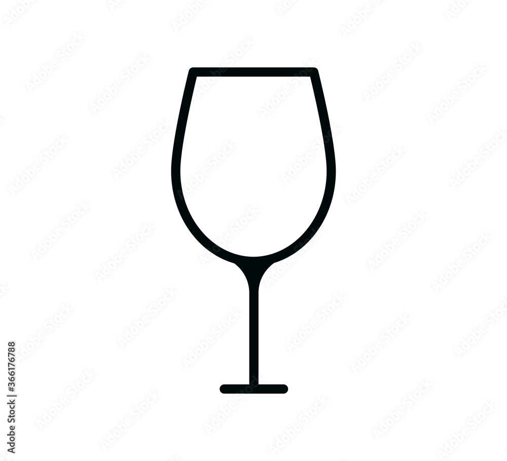 Wine glass icon vector logo design template Wine glass icon vector logo design template