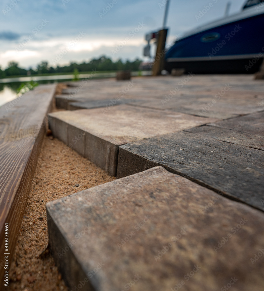 Paver being laid Paver being laid