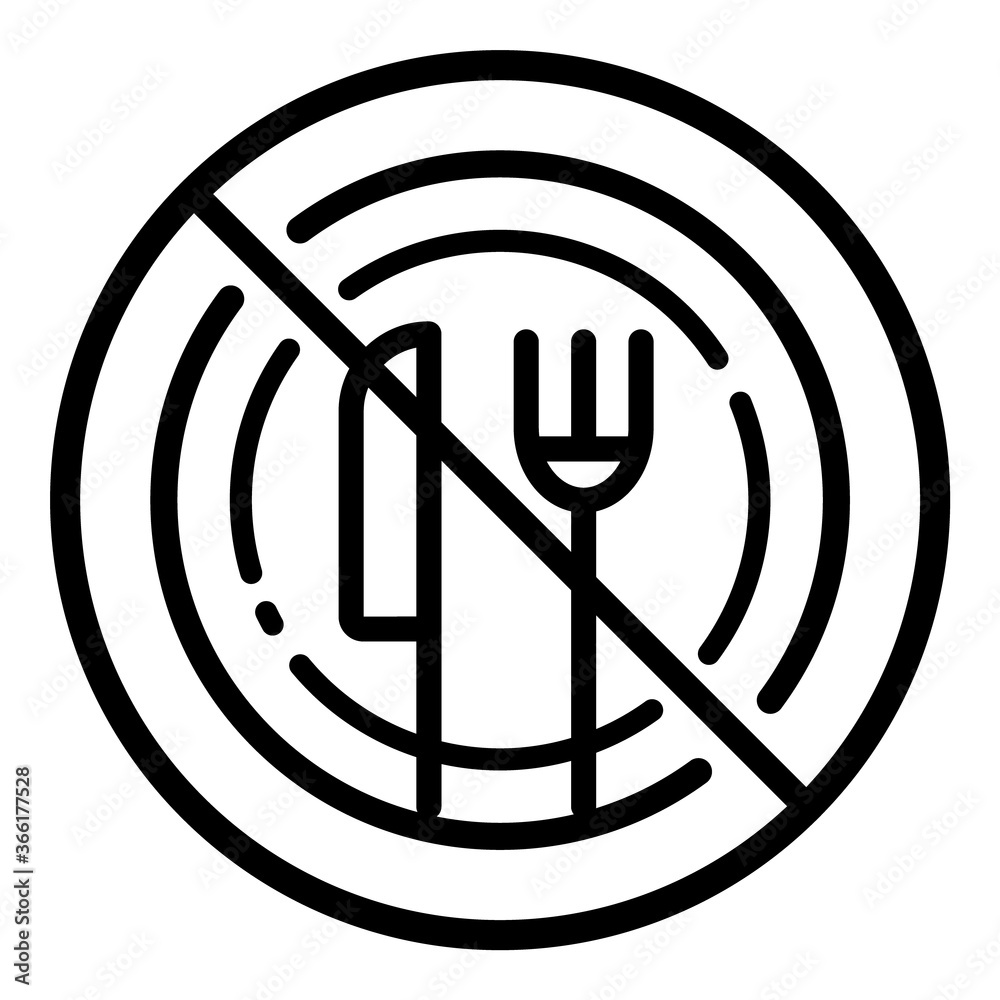 Cafe Restriction Flat Icon Isolated On White Background Cafe Restriction Flat Icon Isolated On White Background