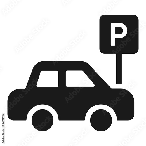 Car parking icon.