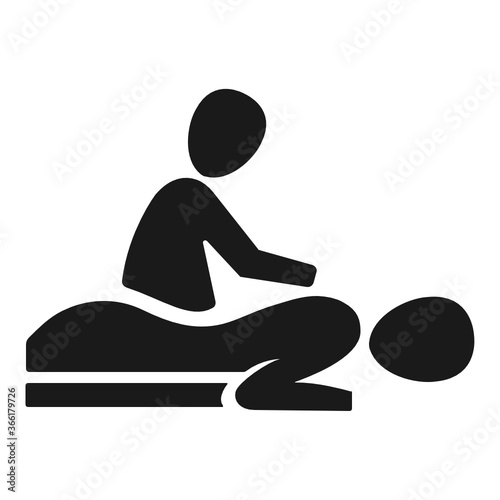 Spa massage center icon.