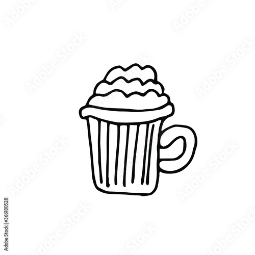 hand drawn beer mug with foam isolated black white - beer logo emblem sign oktoberfest logotype  light  bar  