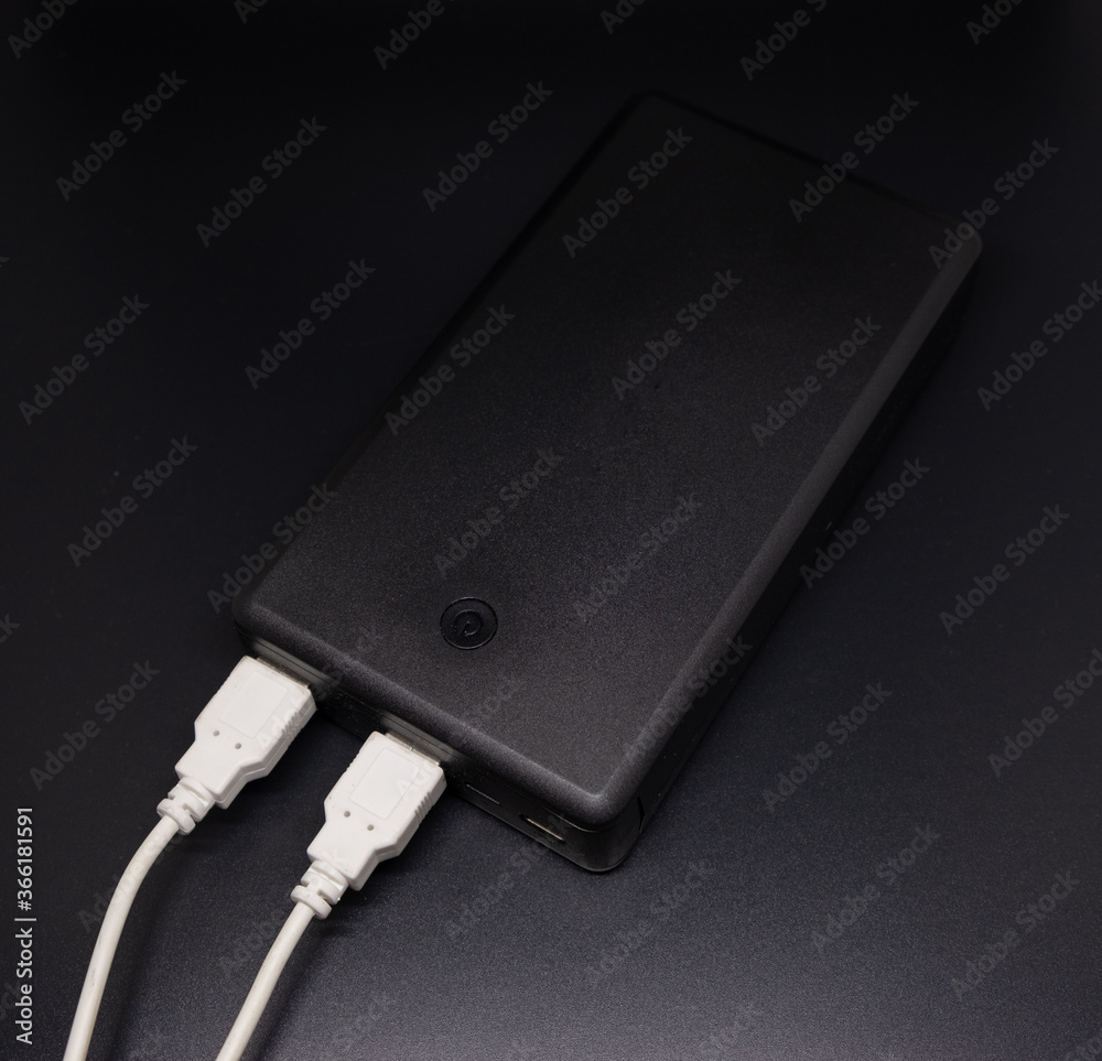 black power bank energy on black Color gradation. Space for your text. black power bank energy on black Color gradation. Space for your text.