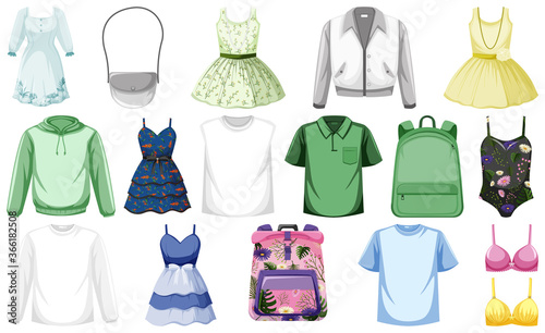 Set of clothes mock up