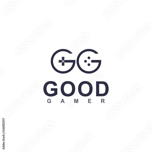Letter G good gamer logo design template. Symbol of joystick game controller illustration. Vector graphic can use for bran identity studio gamer, app, player, and technology company
