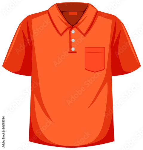 Isolated collar t-shirt on white background