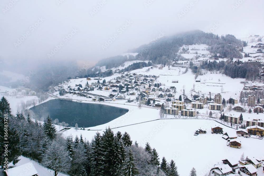 the ski resort in austria
