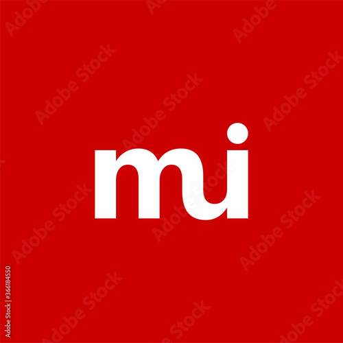 Letter MUI MI Initial Logo Design Vector Template Illustration