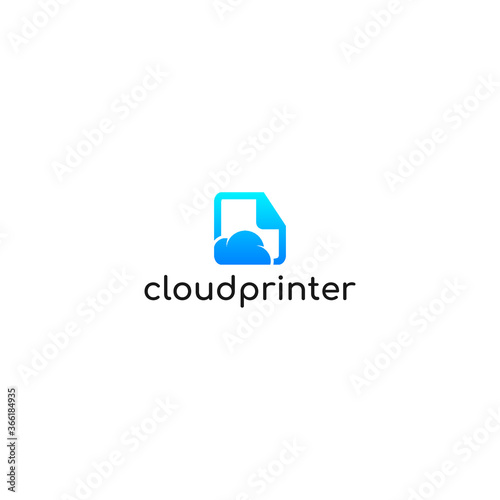 cloud printer sky logo