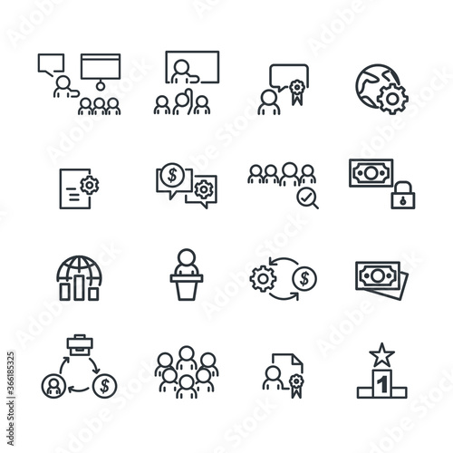 People and Office icons set,Vector