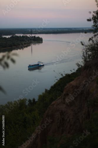 boats at sunset