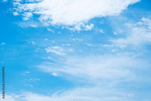 Blue sky and white clouds for the background