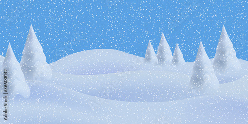 クリスマス　雪　冬　背景