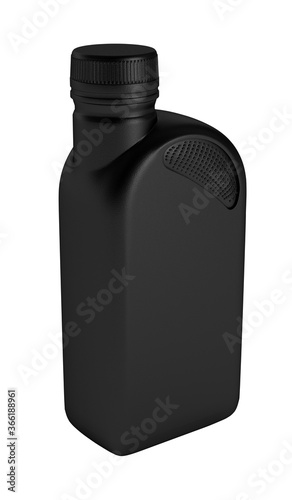 Motor oil bottle. 3D rendering photo