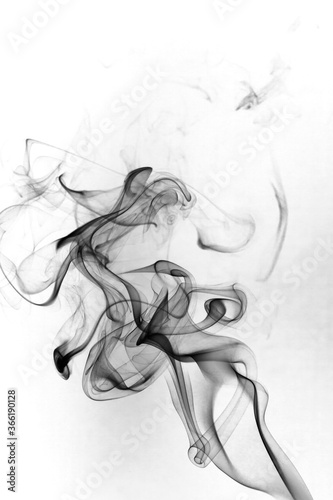 Smoke toxic movement on a white background.