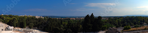 Syracuse Parco Archaeologico dell Neapolis - Panoramic View from Greek Theater