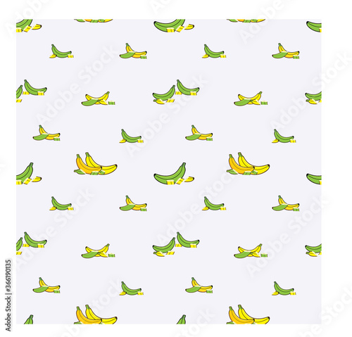 Seamless pattern with bananas as objects can be used for baby clothes, pillowcases, bed sheets and much more