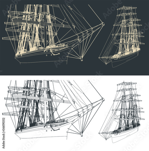 Large sailing ship