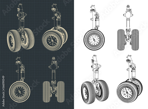 Aircraft landing gear drawings