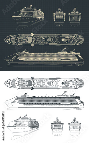 Cruise ship drawings