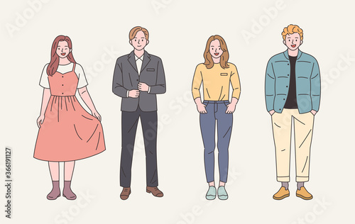 Casual autumn style model.