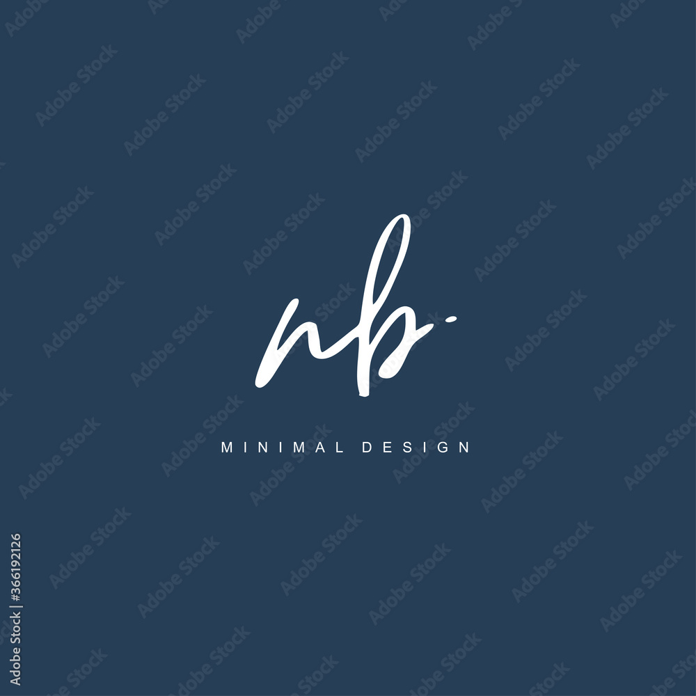 N B NB Initial handwriting or handwritten logo for identity. Logo with signature and hand drawn style. N B NB Initial handwriting or handwritten logo for identity. Logo with signature and hand drawn style.