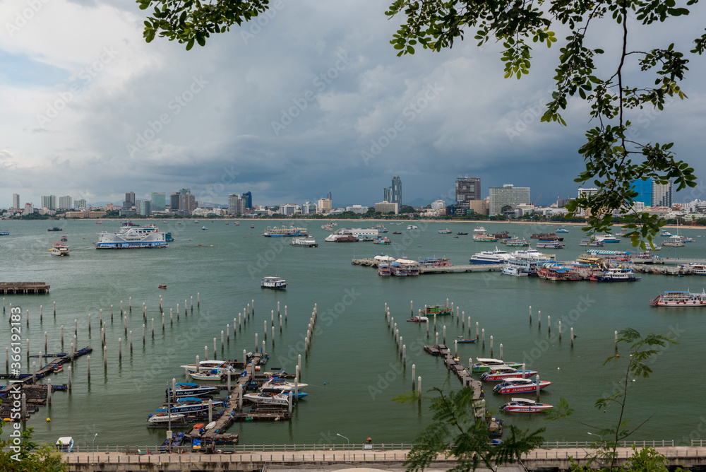 view of the pattaya city thailand