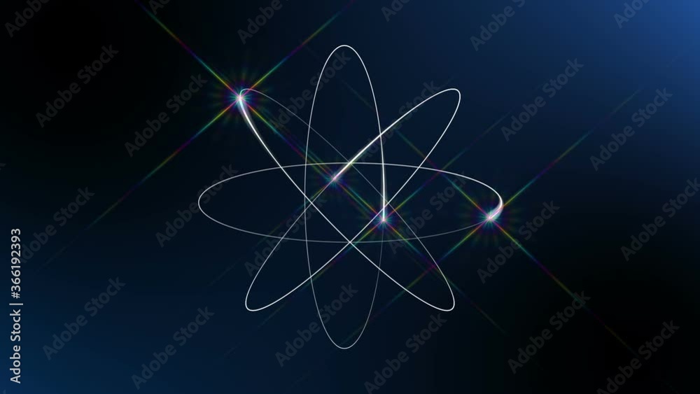 Abstract atom model circle magic light