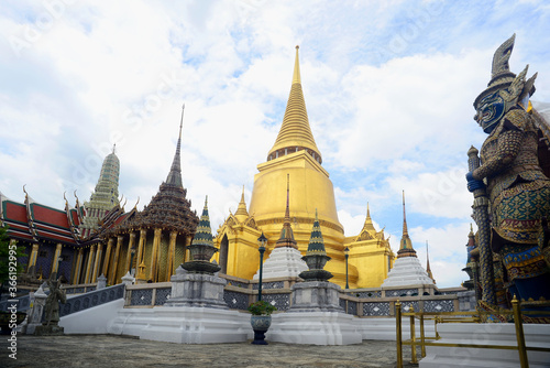 The Temple of the Emerald Buddha or Wat Phra Kaew no people