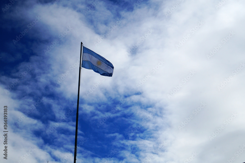 Argentina flag going with the breeze Argentina flag going with the breeze