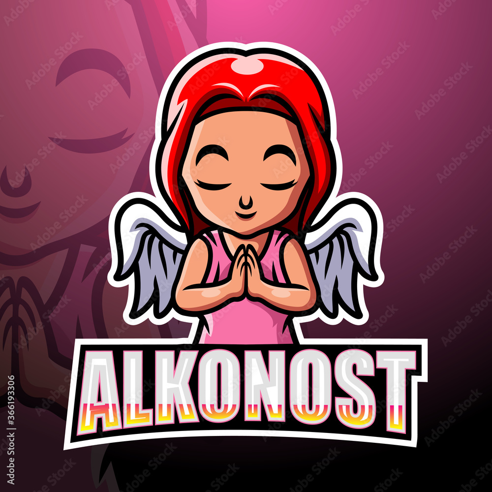 Alkonost mascot esport logo design Alkonost mascot esport logo design