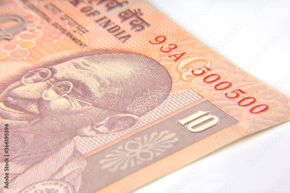 Obraz premium A ten rupee notes ,Indian Currency